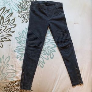 Black Moto Style Jegging